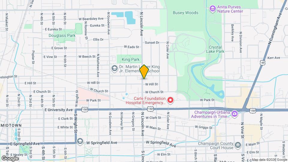 804 N Lincoln Ave Map and Location Details