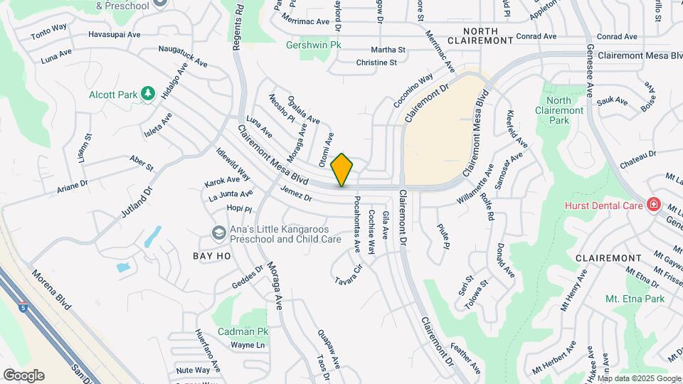3539-3541 Clairemont Mesa Blvd Map and Location Details