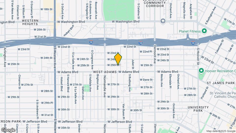 1616 W 25th St Map and Location Details