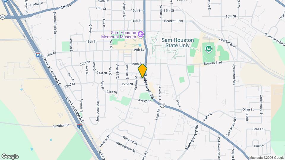 2100 Sam Houston Ave Mapa y Detalles de la Ubicación
