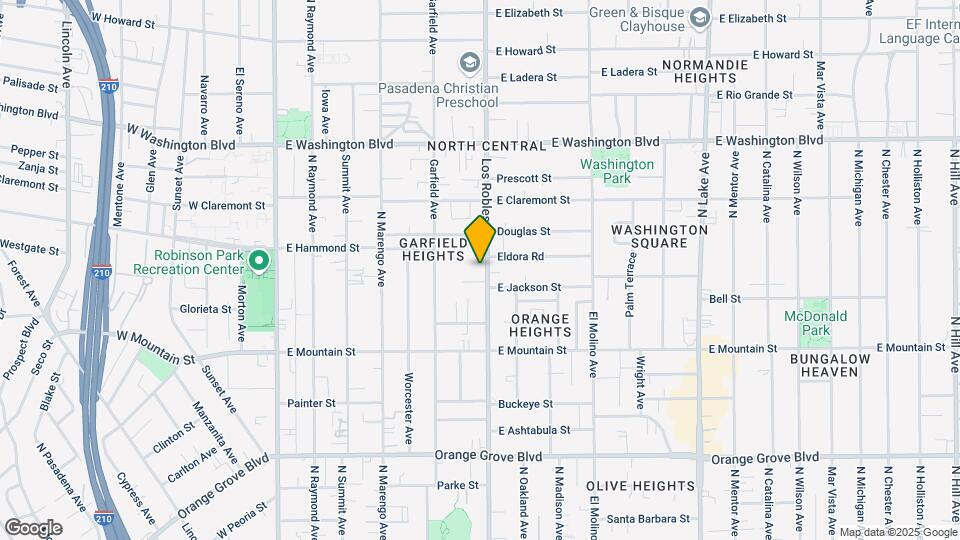 1075 N Los Robles Ave Map and Location Details