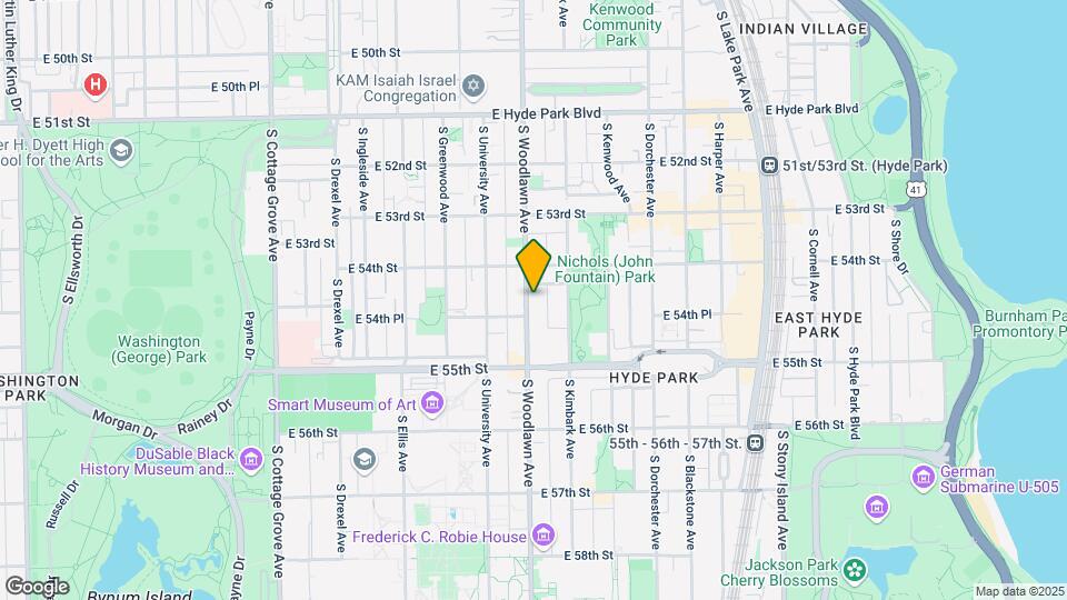 5435-5437 S Woodlawn Ave Map and Location Details