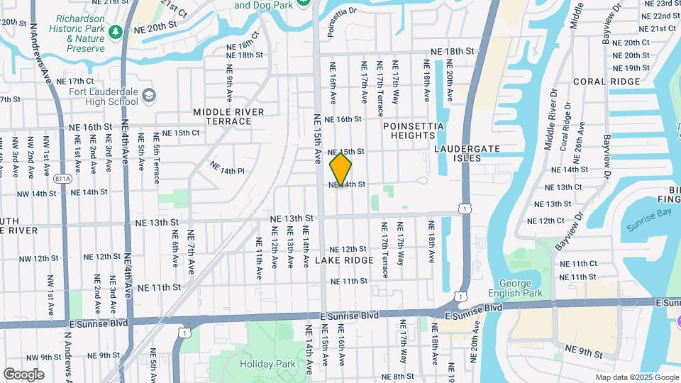 1334 NE 16th Ave Map and Location Details