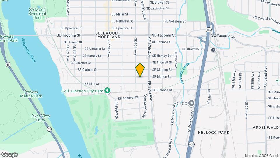 1624 SE Marion St Map and Location Details