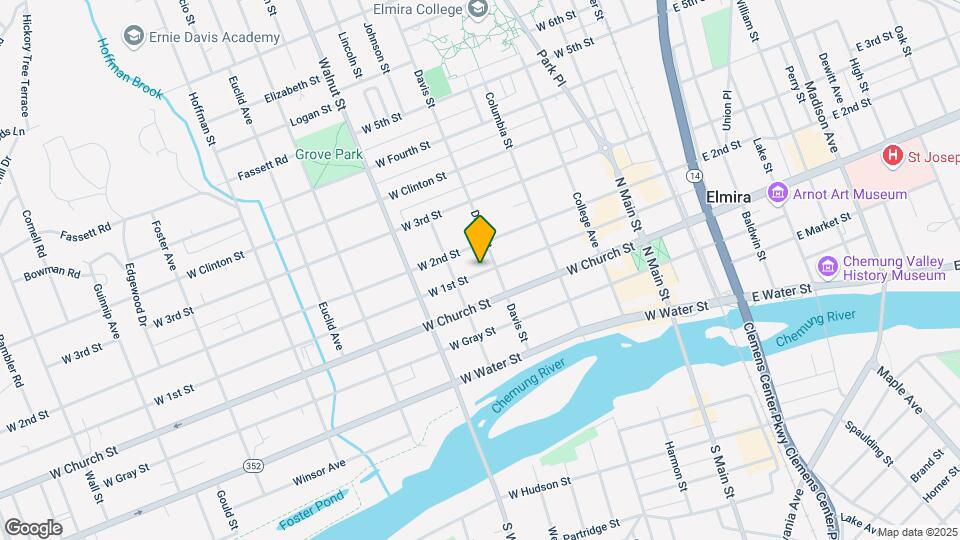 410 W 1st St Map and Location Details
