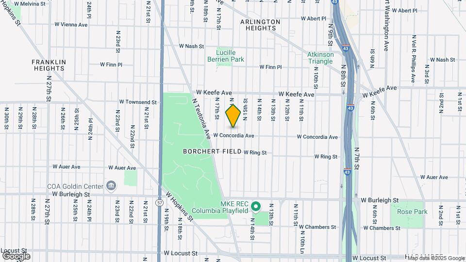 1532 W Concordia Ave Map and Location Details