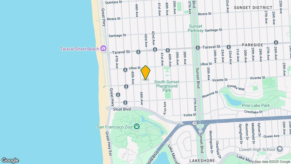 3220 Vicente St Map and Location Details