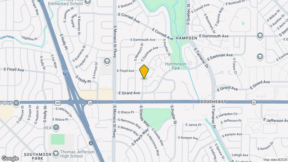 3342 S Oneida Way Map and Location Details