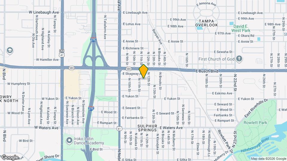 1109 E Okaloosa Ave Map and Location Details