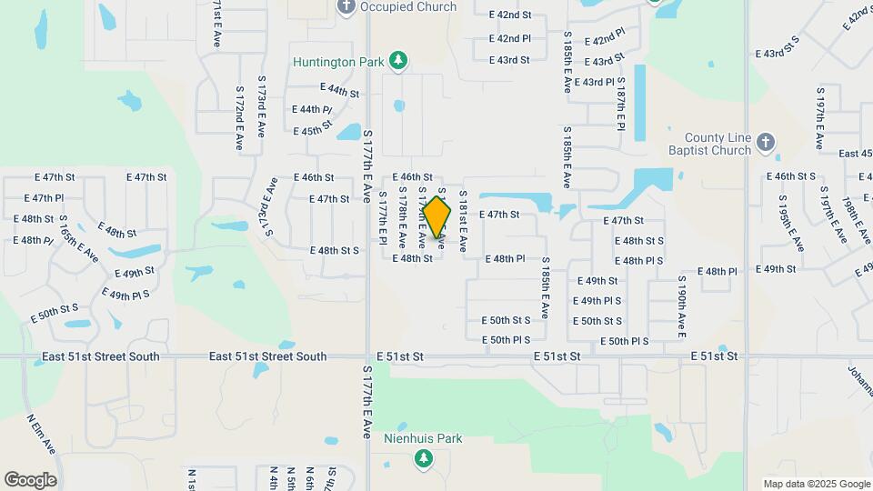 4724 S 180th E Ave Map and Location Details