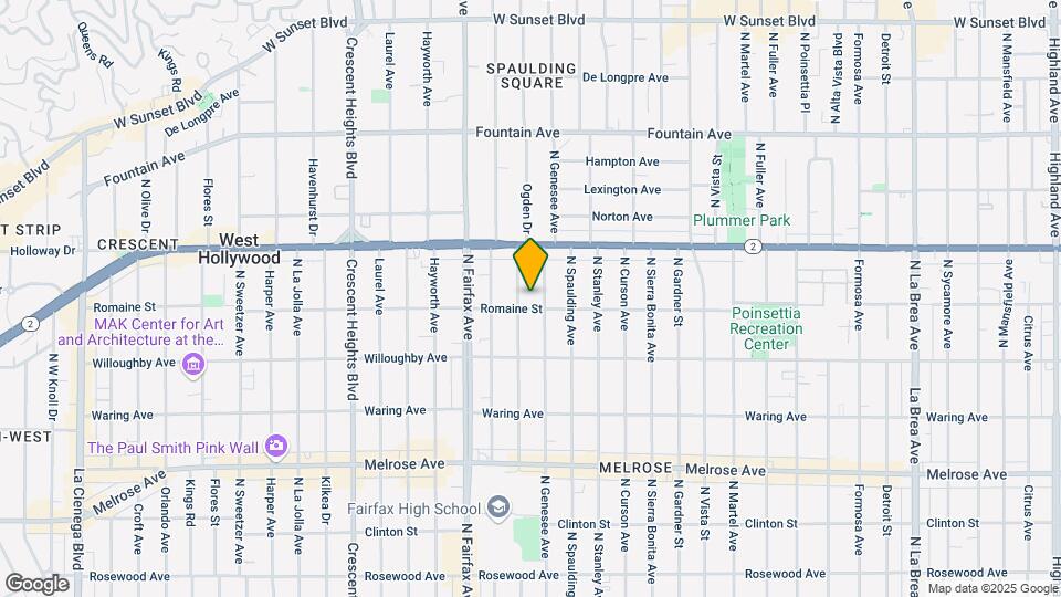 1004 1/2 N Ogden Dr Map and Location Details