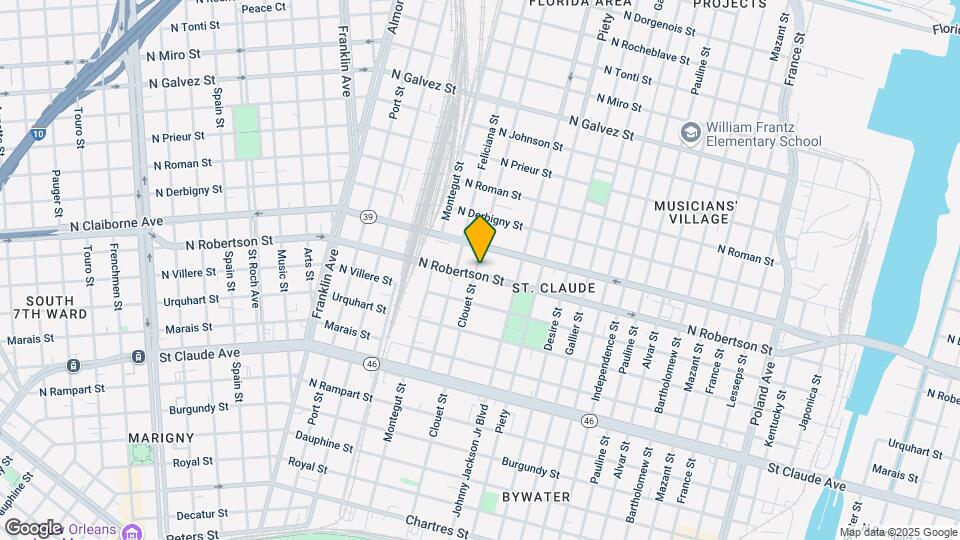 1505 Clouet St Map and Location Details