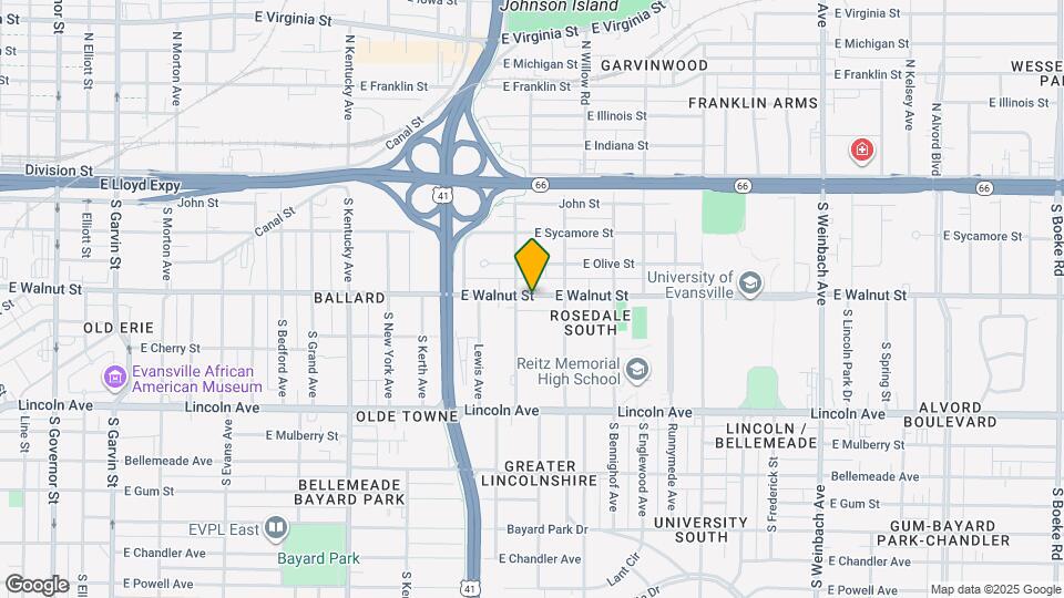 1313 East Walnut Map and Location Details