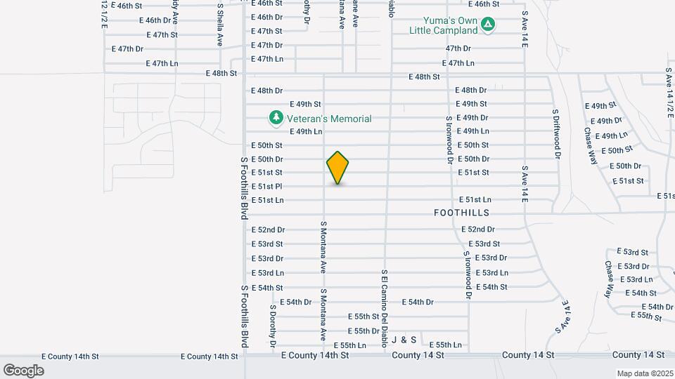 13367 E 51st Pl Map and Location Details