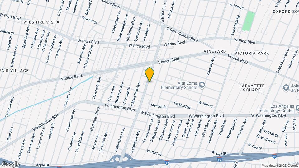 1722 S La Brea Ave Mapa y Detalles de la Ubicación