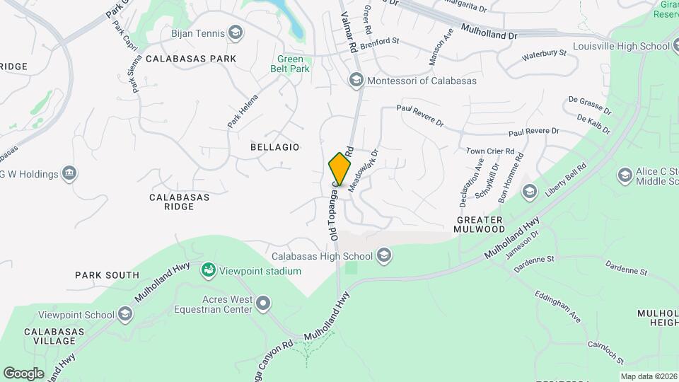 4074 Old Topanga Canyon Rd Map and Location Details