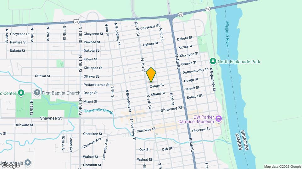 614 Osage St Map and Location Details