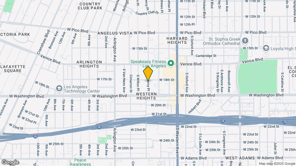 1809 S Gramercy Pl Map and Location Details