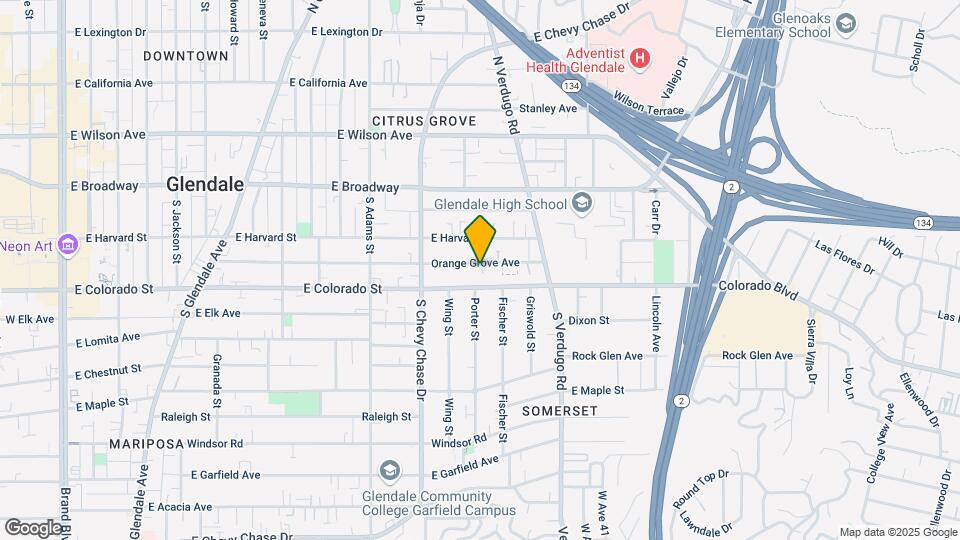 1312 Orange Grove Ave Map and Location Details