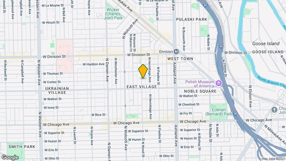 1029 N Wood St Map and Location Details
