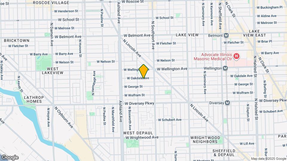 1437 W Oakdale Ave Map and Location Details