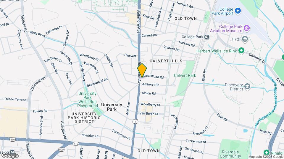 6805 Baltimore Ave Map and Location Details