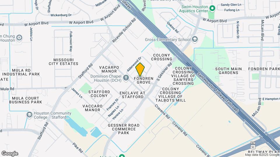 16410 Fondren Grove Dr Mapa y Detalles de la Ubicación