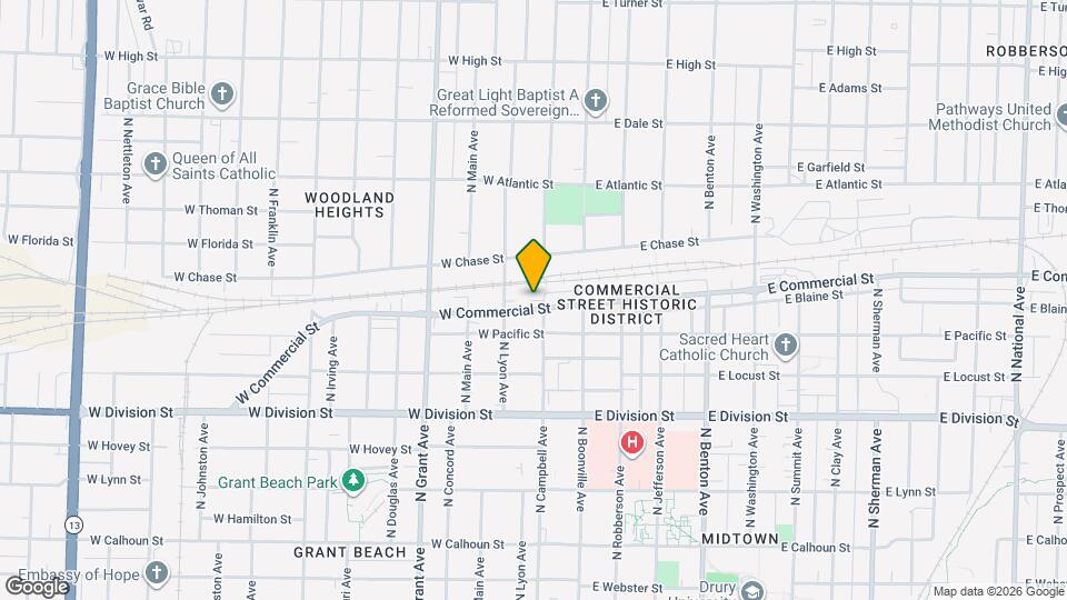 411 W Commercial St, Unit 411-1 Map and Location Details