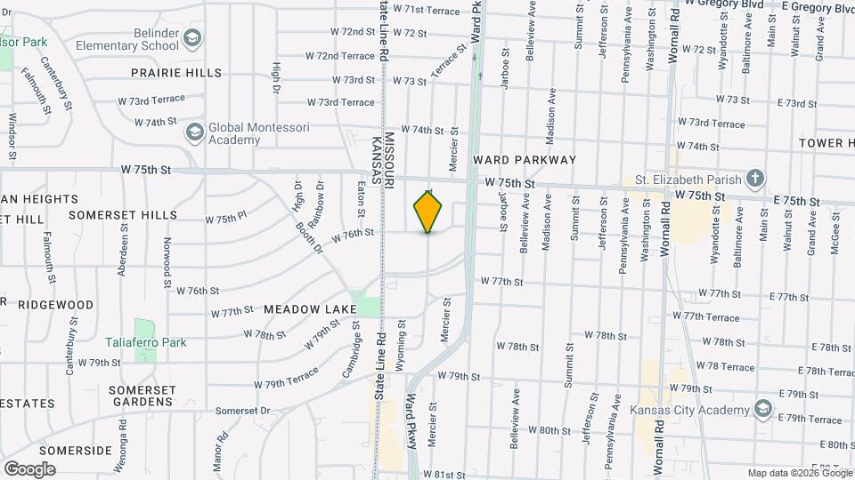 7610 Terrace St Map and Location Details