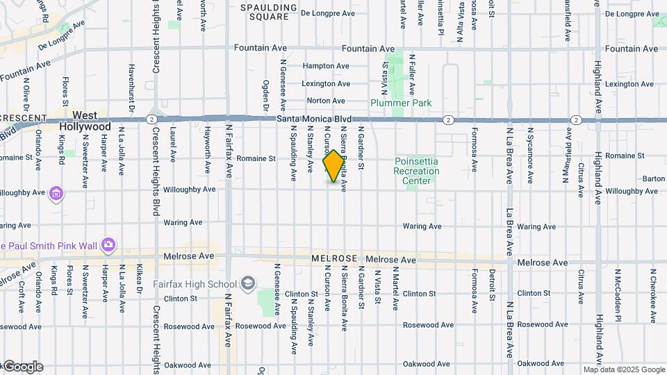 7571 Willoughby Ave Map and Location Details