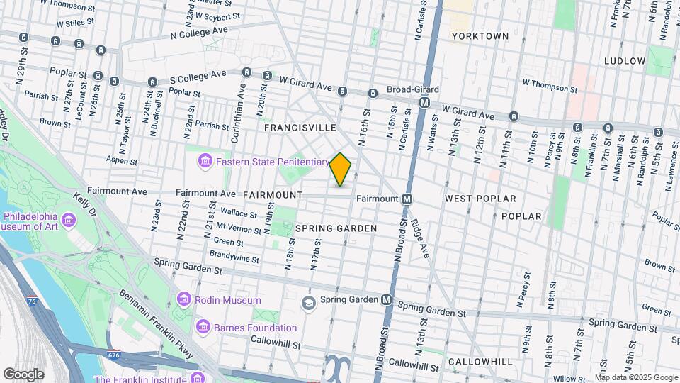 1619 Fairmount Ave Map and Location Details
