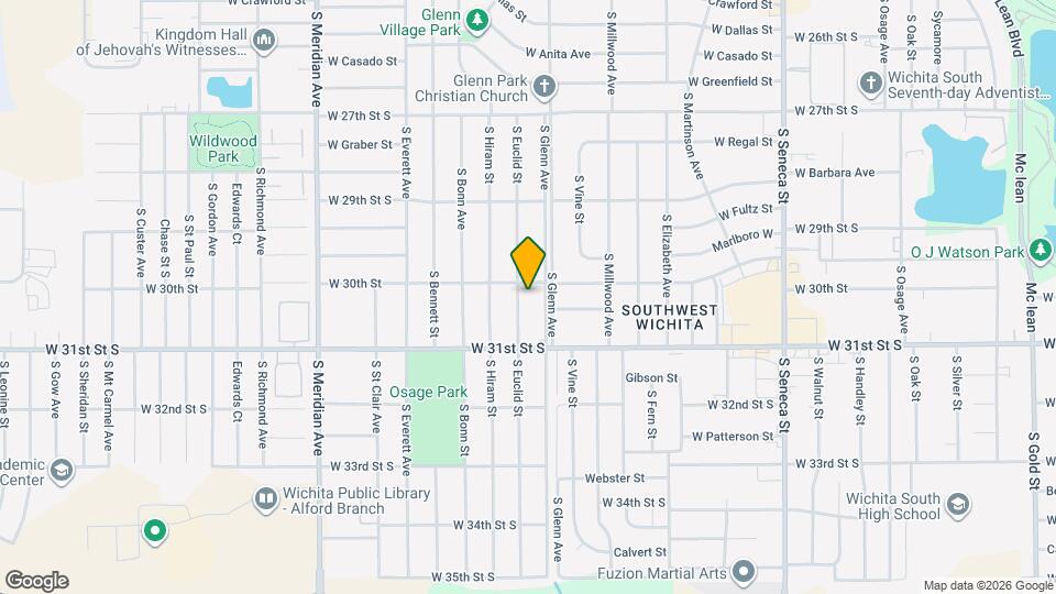 3116 S Euclid St Map and Location Details