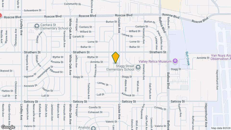 7860 Lasaine Ave Map and Location Details