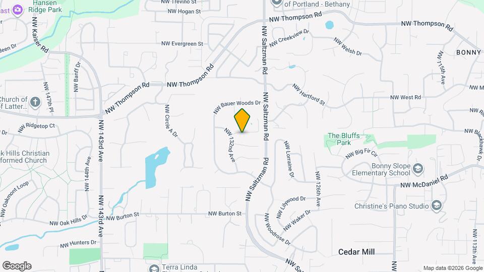13150 NW Ridgetop St Map and Location Details