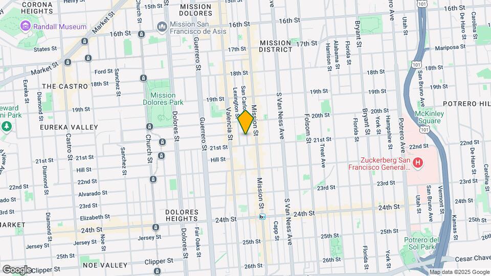 366-368 San Carlos St Mapa y Detalles de la Ubicación