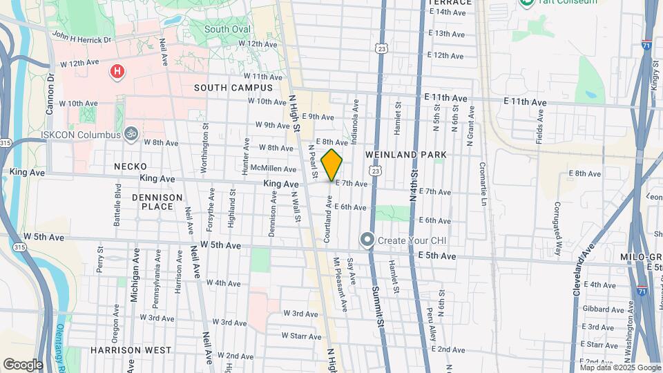 61 E 7th Ave Map and Location Details