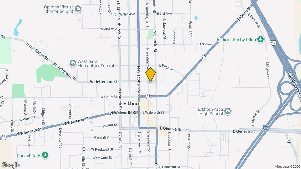 119 N Washington St, Unit 119 and one half Map and Location Details