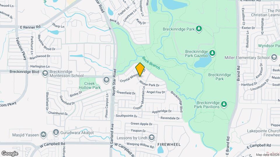 4505 Winter Park Dr Mapa y Detalles de la Ubicación
