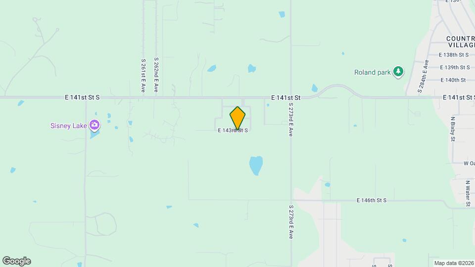 26882 E 143rd St S Map and Location Details