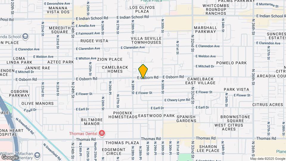 2831 E Osborn Rd Map and Location Details