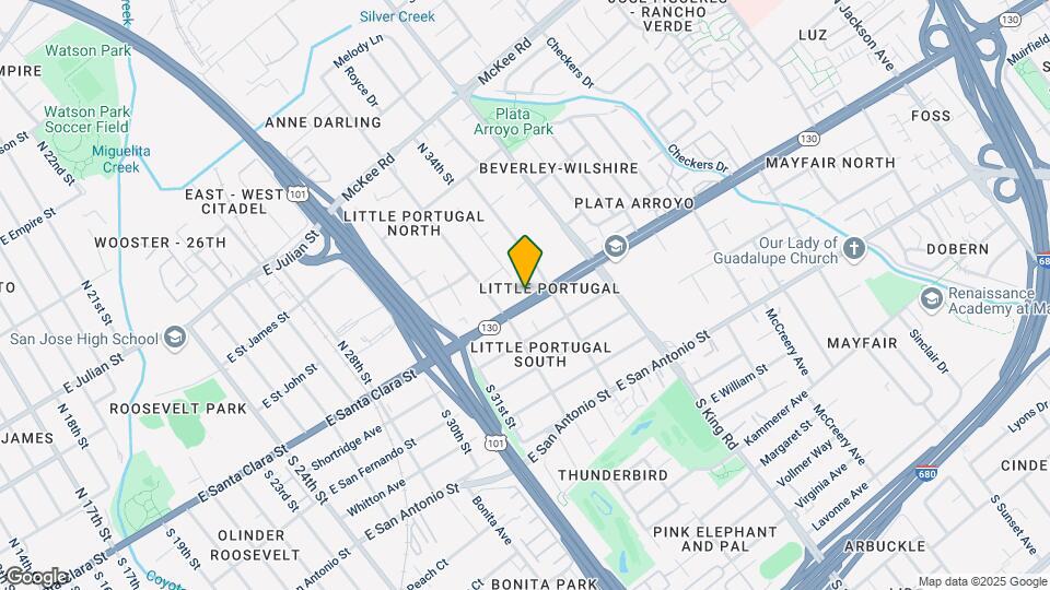 1625 Alum Rock Ave Map and Location Details