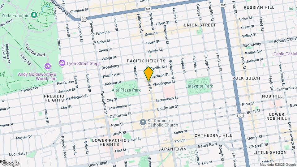 2405 Fillmore St Map and Location Details