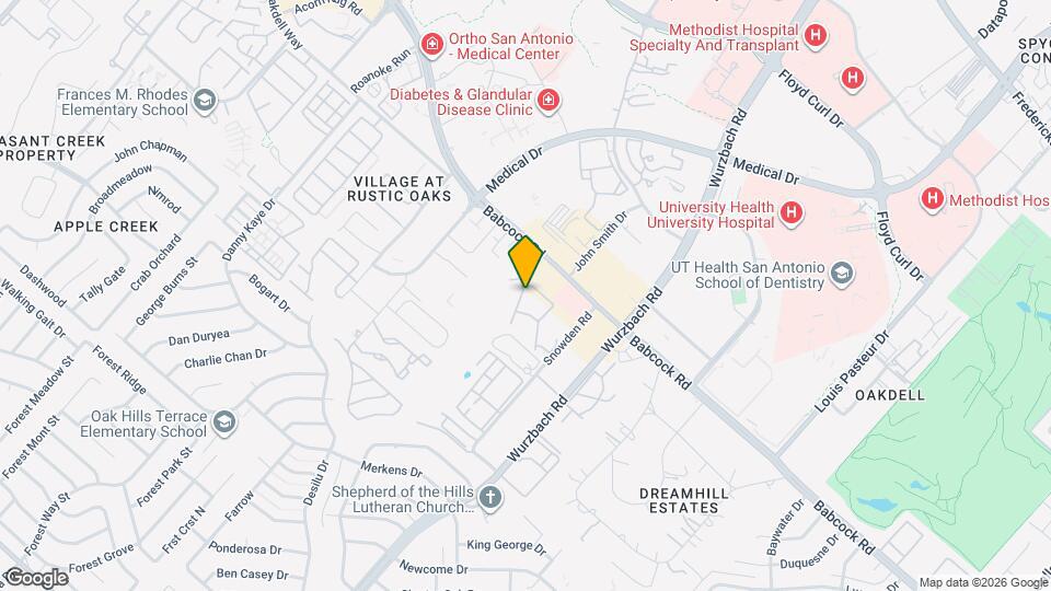 2502 Babcock Rd Map and Location Details