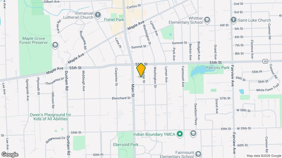 5536 Webster St Map and Location Details