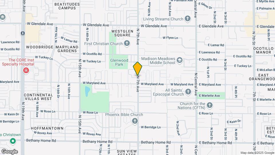 6542 N 7th Ave, Unit 25 Map and Location Details