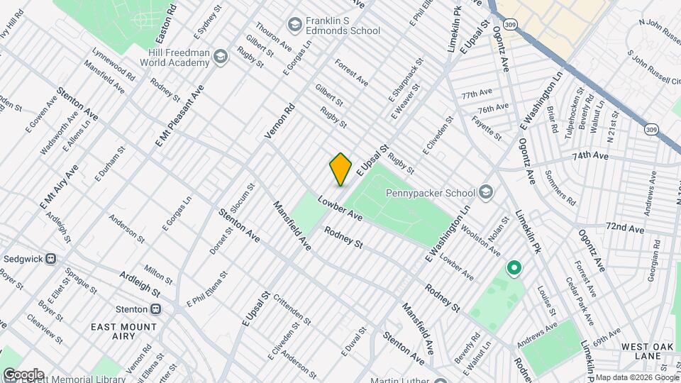 1115 E Upsal St Map and Location Details