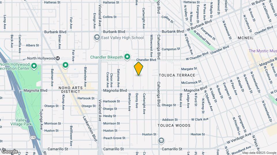 5255 Denny Ave, Unit 5255 Map and Location Details