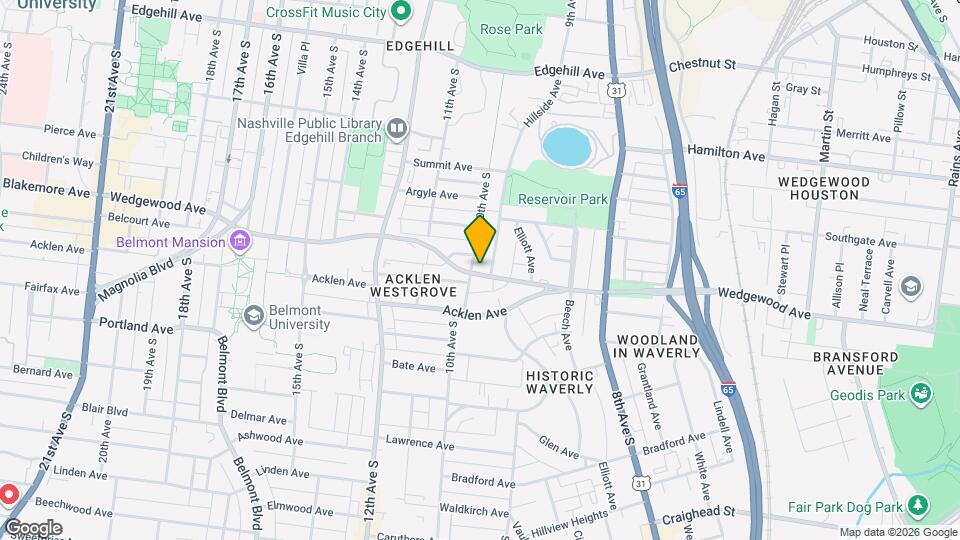 922 Wedgewood Ave Map and Location Details