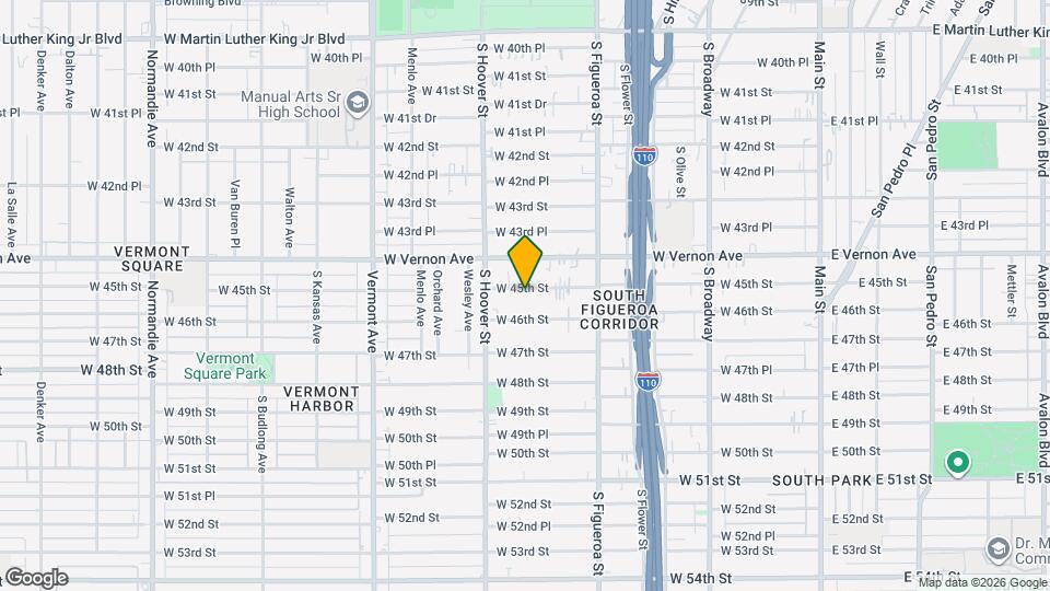 640 W 45th St, Unit Private Rooms - Shared Residence Mapa y Detalles de la Ubicación