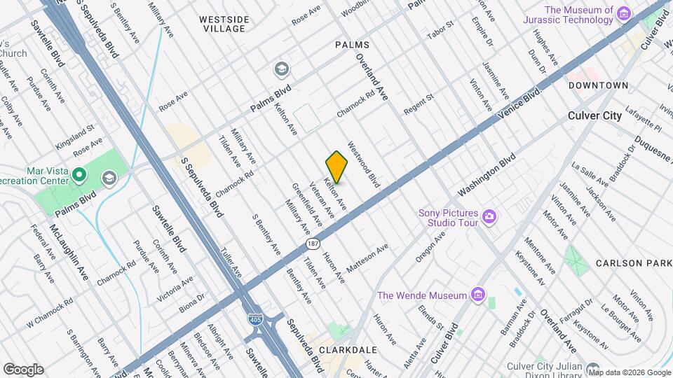 3726 Kelton Ave Map and Location Details